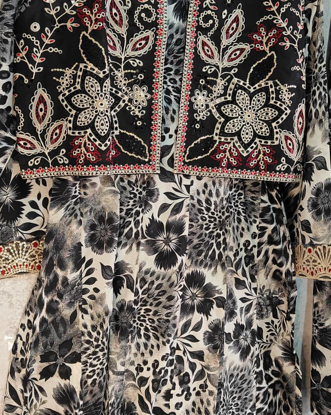 4-Pc  Lawn Frock