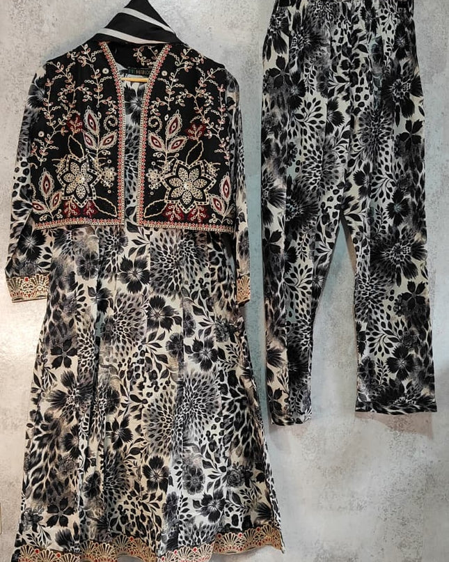 4-Pc  Lawn Frock