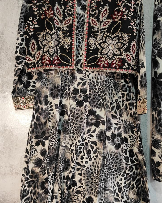 4-Pc  Lawn Frock