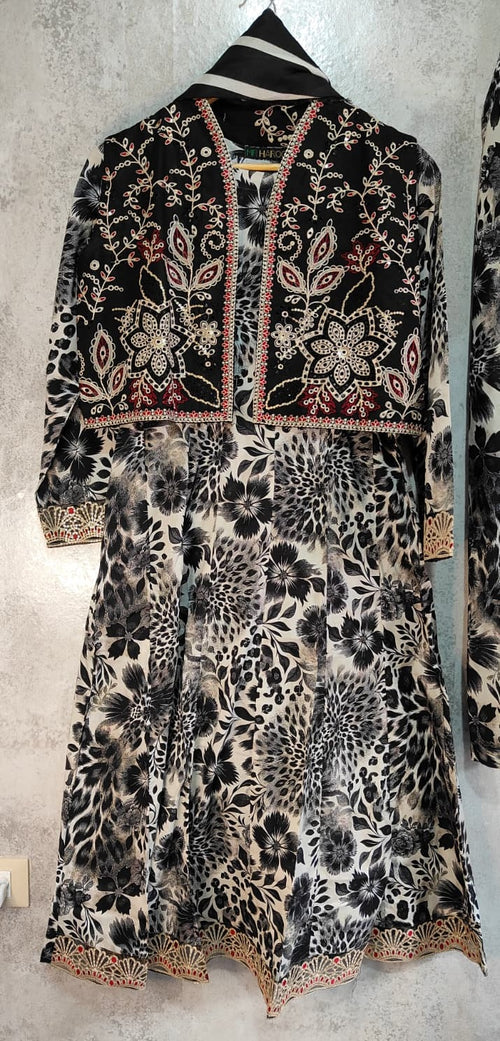 4-Pc  Lawn Frock