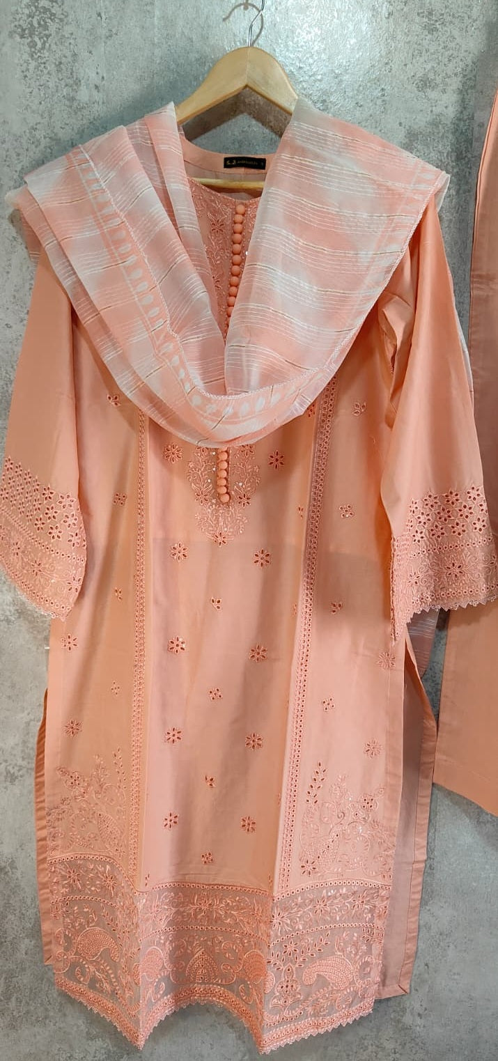 3-Pc  Lawn Dress