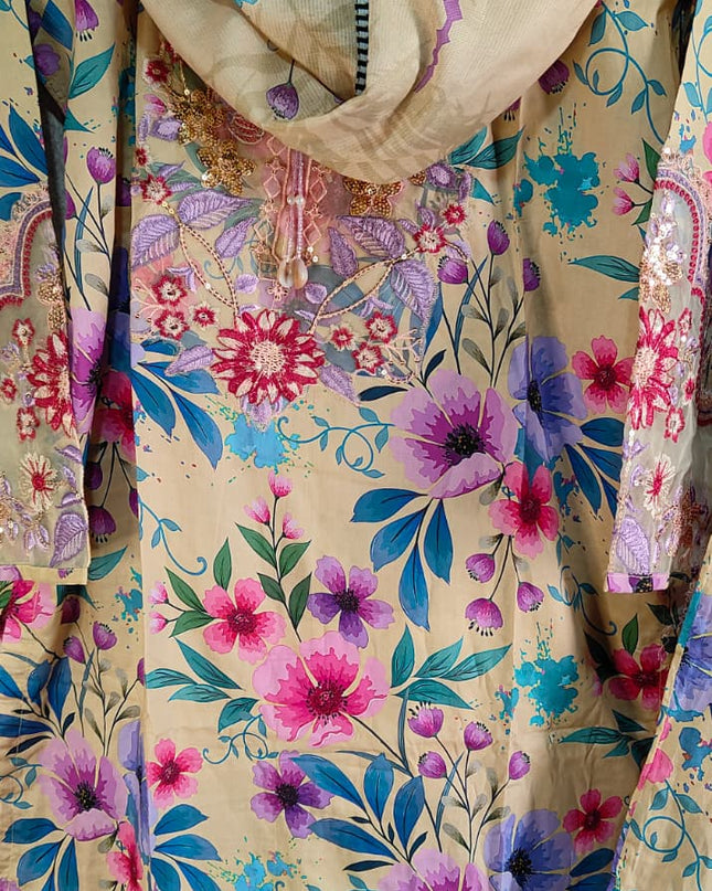 3-Pc  Lawn Dress