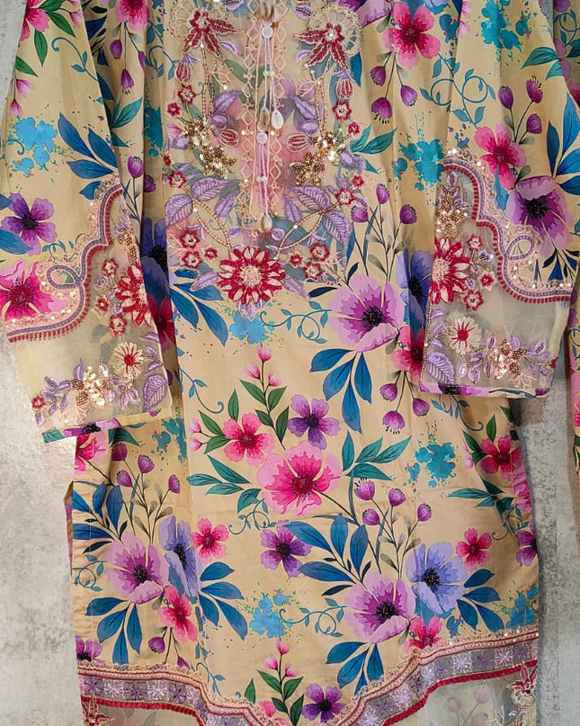 3-Pc  Lawn Dress