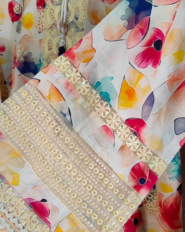 3-Pc  Lawn Dress