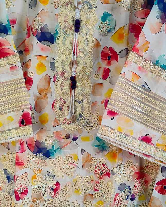 3-Pc  Lawn Dress