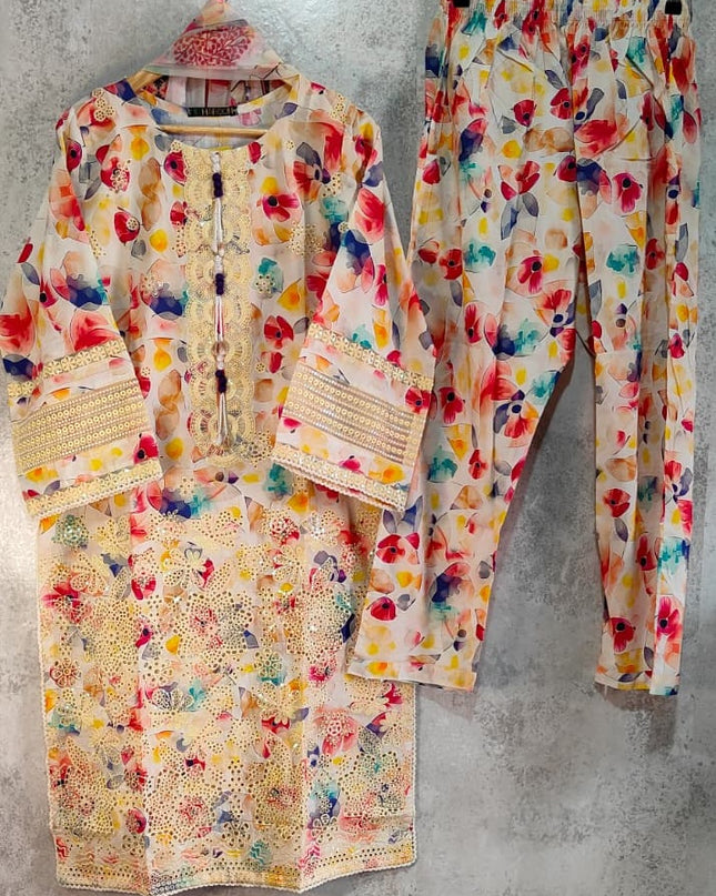 3-Pc  Lawn Dress