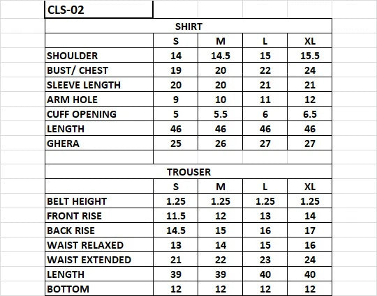CLS-02 3PC STITCHED