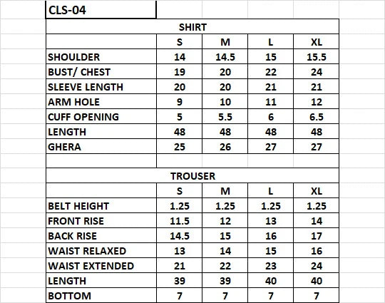 CLS-04 3PC STITCHED