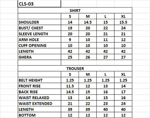 CLS-03 3PC STITCHED