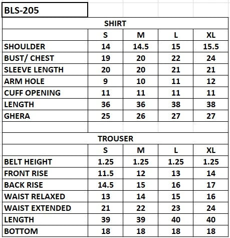 BLS-205 4PC STITCHED