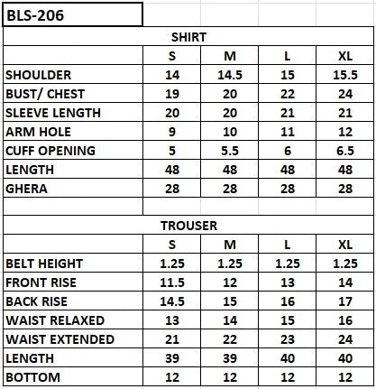 BLS-206 4PC STITCHED