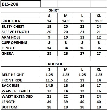 BLS-208 4PC STITCHED