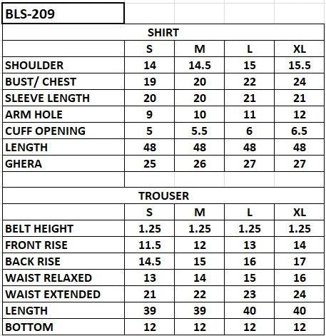 BLS-209 4PC STITCHED