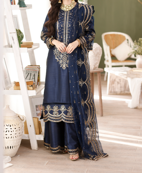 MGS-01 AFREEN 3Pcs Raw Silk STITCHED