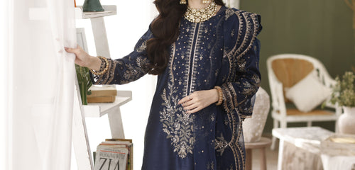 MGS-01 AFREEN 3Pcs Raw Silk STITCHED