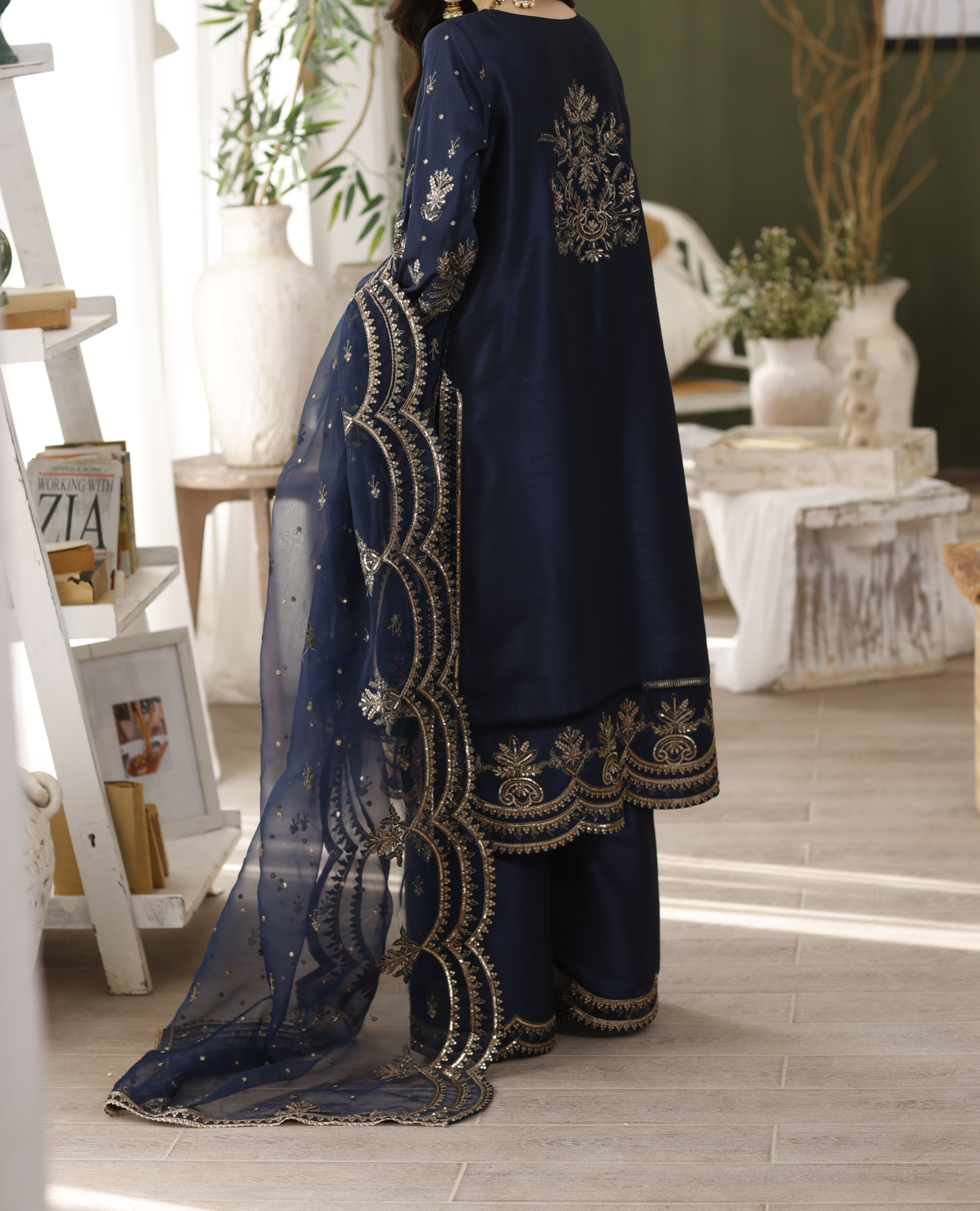 MGS-01 AFREEN 3Pcs Raw Silk STITCHED