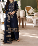 MGS-01 AFREEN 3Pcs Raw Silk STITCHED