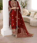 MGS-08 ANARKALI 3Pcs Raw Silk STITCHED