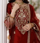 MGS-08 ANARKALI 3Pcs Raw Silk STITCHED