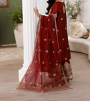 MGS-08 ANARKALI 3Pcs Raw Silk STITCHED