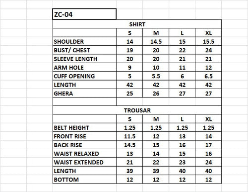 ZC-04 3PC STITCHED